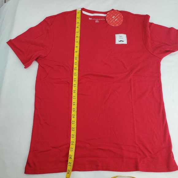 Karen Neuburger Mens Red White Short Sleeve T Shirt And Fleece Pajama Set Size M - Picture 8 of 13